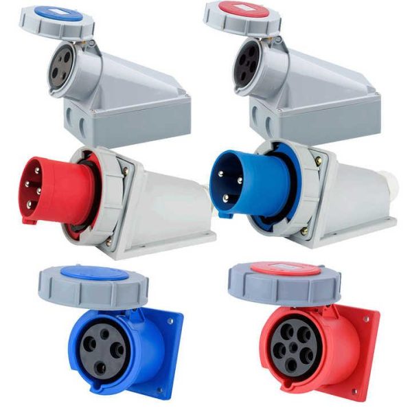 IP67 Weatherproof Industrial Plug and Socket 16A 3 Pin Germany IP44 Waterproof Power Plug for ABS Industrial Plug